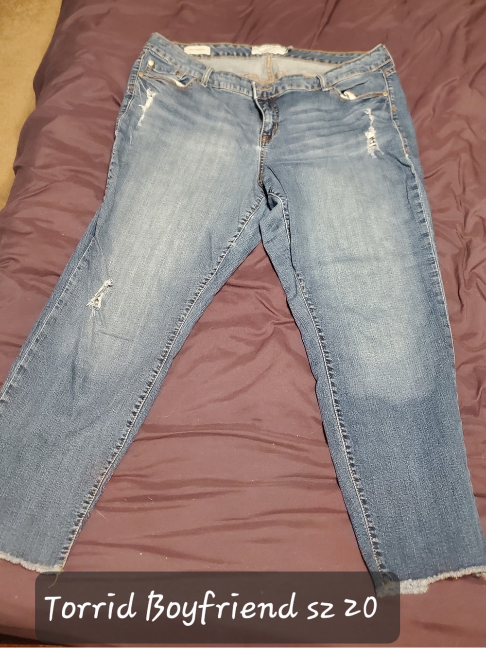 torrid Light Blue Distressed Boyfriend Jeans
